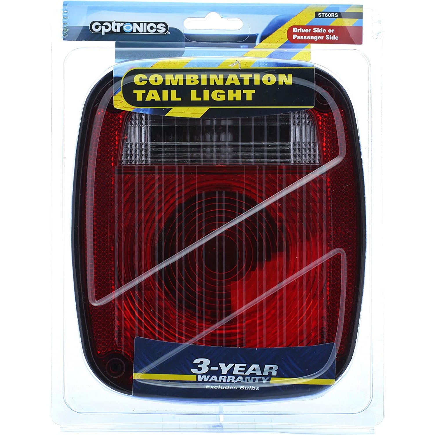 DLT ST60RS Optronics Combination Tail Light w/ Reverse & License Plate Lights (Oblong, Stud)