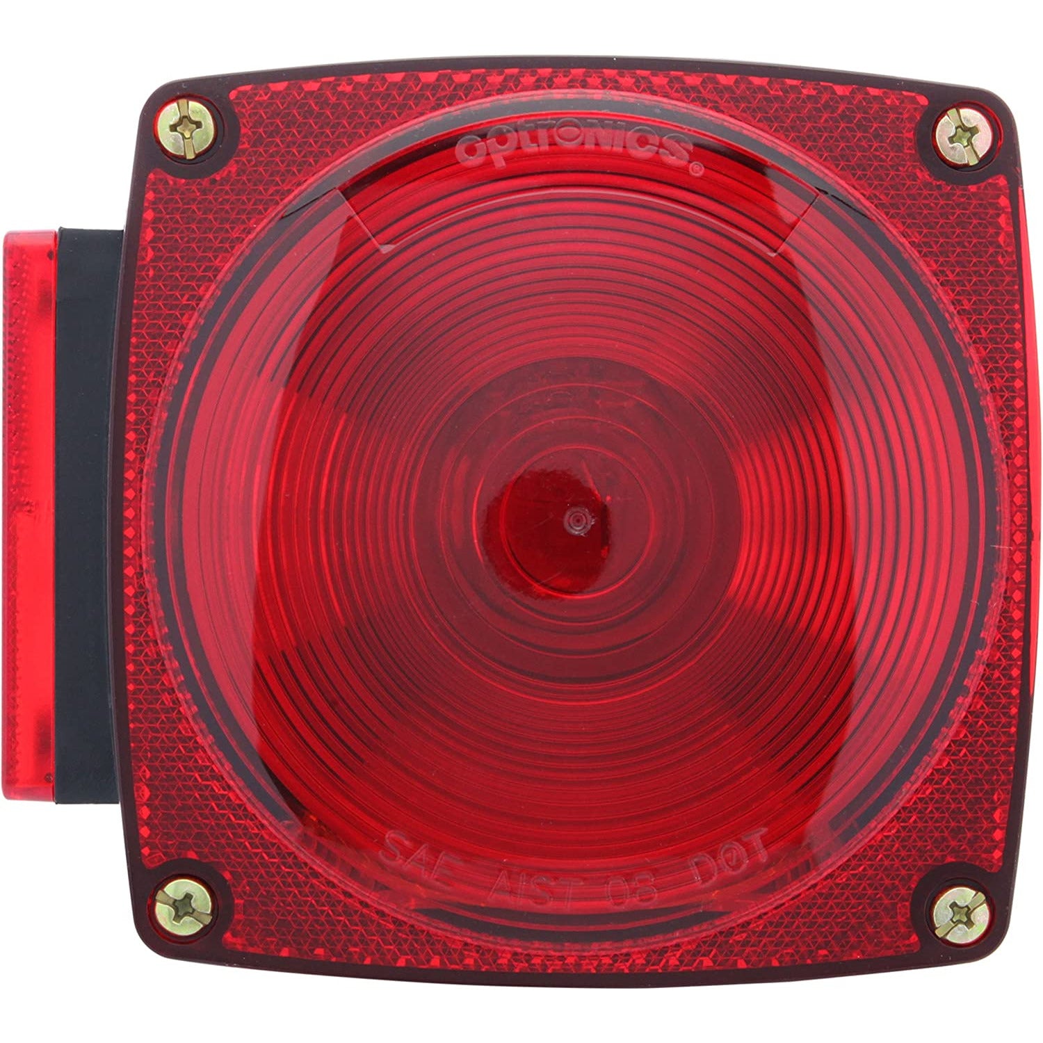 DLT ST9RS Optronics Combination Tail Light With License Plate Light & Side Marker (Left, Square, Stud)