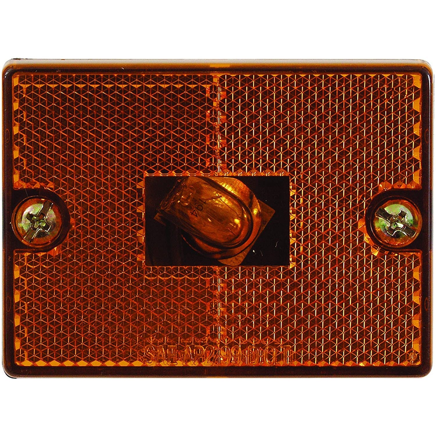DLT MC36AS Optronics Marker/Clearance Light (2.5" Rectangle, Reflective, Amber, Stud)