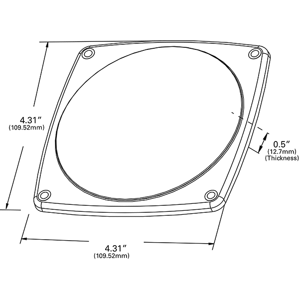 LTG 92792 Grote Stop Tail Turn Replacement Lens (440 Series, Front, Red)