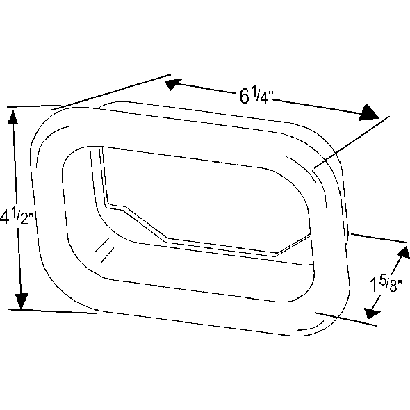 LTG 94180 Grote Rectangular Light Mounting Grommet