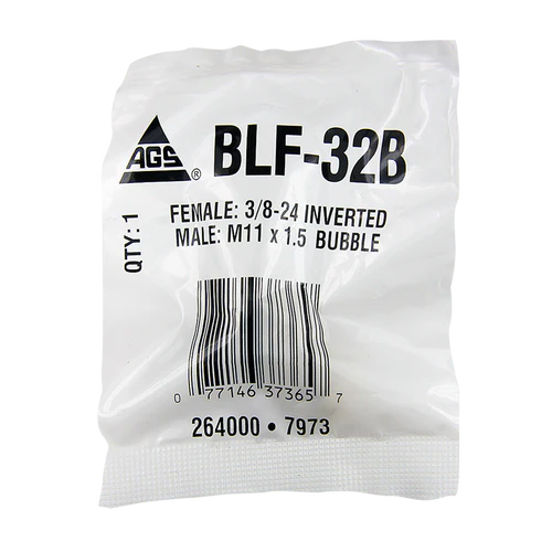 BL BLF-32B AGS Brass Adapter (Female 3/8-24 Inverted to Male M11x1.5 Bubble)
