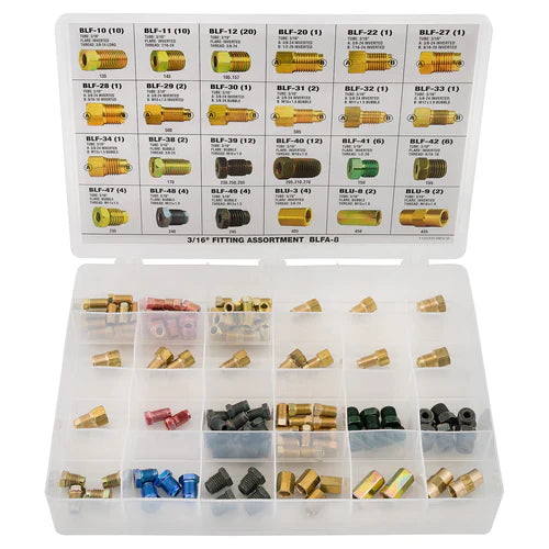 BL BLFA-8 AGS Brake Line Fitting Assortment Kit (110 pc)