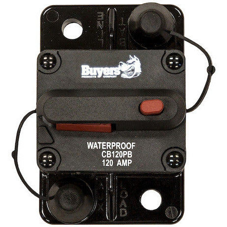 (840) CB120PB Buyers Waterproof Circuit Breaker w/ Reset (120A)
