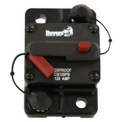 (840) CB120PB Buyers Waterproof Circuit Breaker w/ Reset (120A)