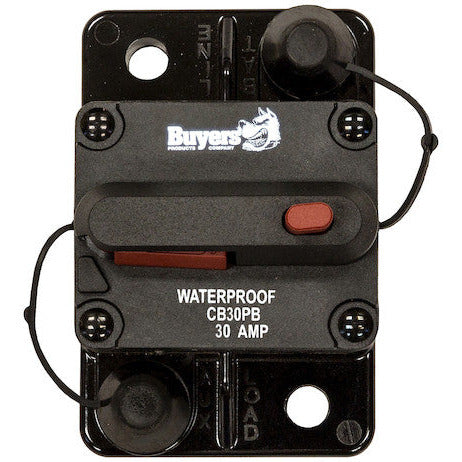 (840) CB30PB Buyers Waterproof Circuit Breaker w/ Reset (30A)