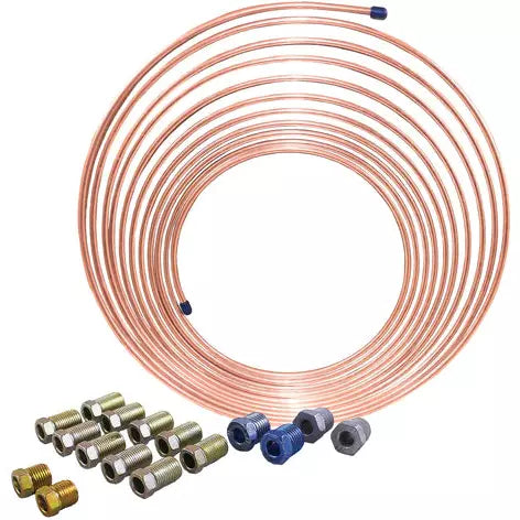 BL CNC-425K AGS NiCopp Brake Line Coil & Tube Nut Kit (1/4" x 25')