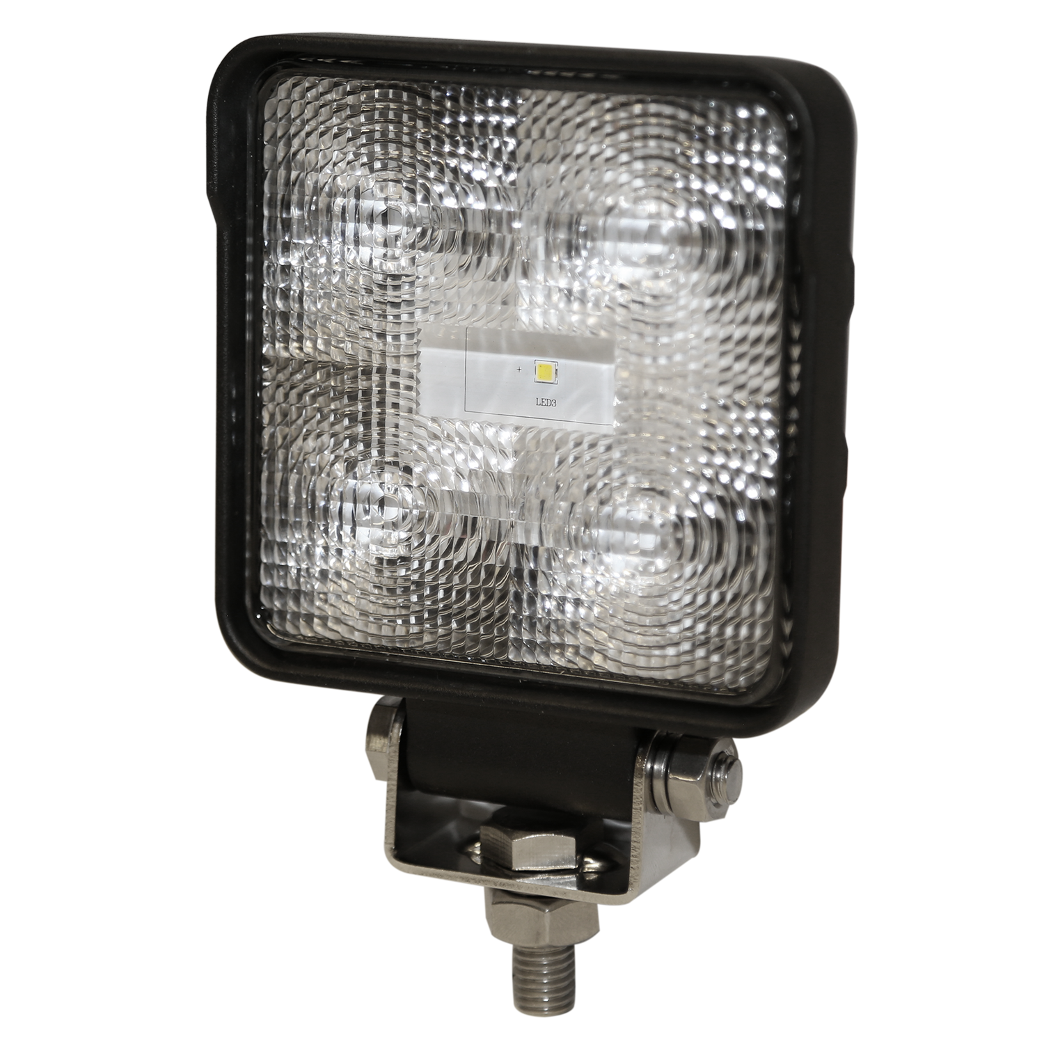 ECO E92007 ECCO Five 3-Watt LED 4" Worklamp (Flood, Square, 1 Bolt)