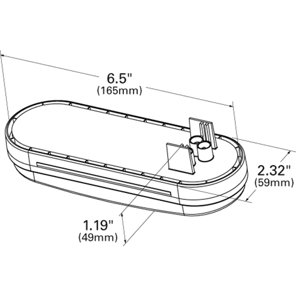 LTG G6002 Grote Hi Count Oval LED Stop Tail Turn Light (6" Red, Female 3 Pin)