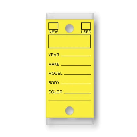XCP DL-VT-Y CAR Products Genuine Versa-Tags Key Tags (Yellow, 250 bx)