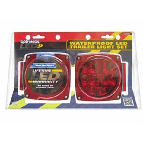 DLT TLL-90RK Optronics LED Combination Trailer Tail Light Kit (5" Square, Stud)