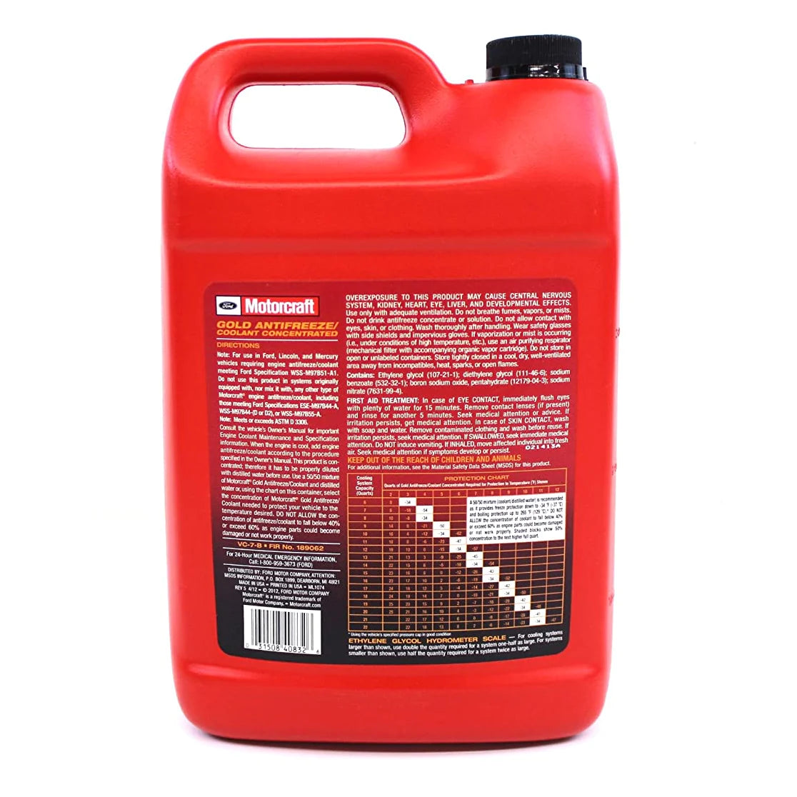 XFM VC7B Motorcraft Antifreeze/Coolant Concentrated (Gold, 1 Gal)