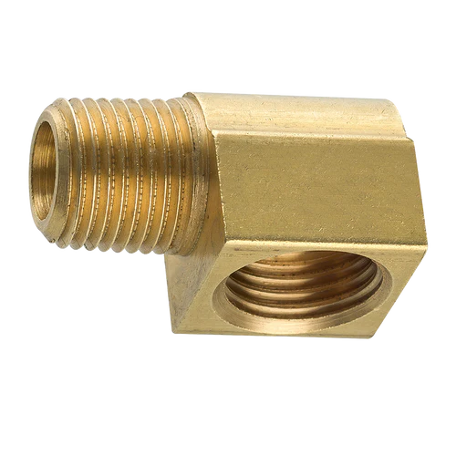 BL BLF-66B AGS Brass Elbow (Female 7/16-24 Inverted to Male 1/8-27 NPT)