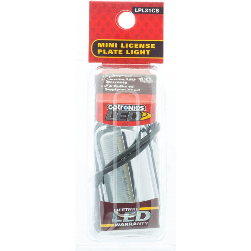 DLT LPL31CS Optronics LED Mini License Plate Light 24V (2" Oblong, Chrome, Surface)