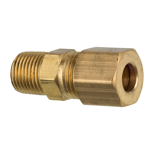 BL CF-12B AGS Brass Compression Connector, 1/4" Tube (Male 1/8-27 NPT)