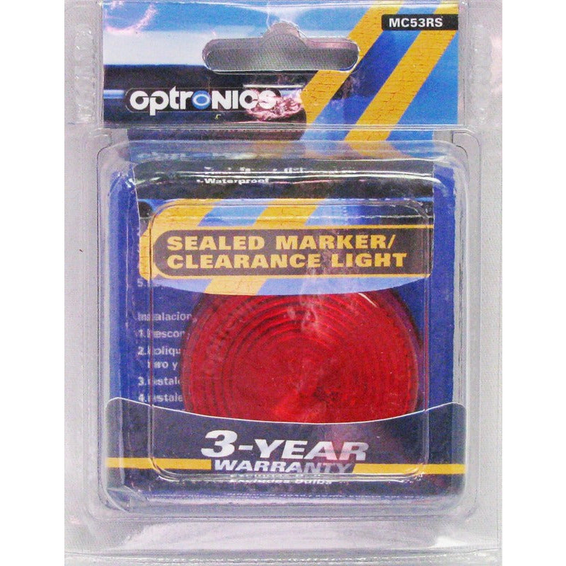 DLT MC53RS Optronics Sealed Marker/Clearance Light (2" Round, Red, Grommet)