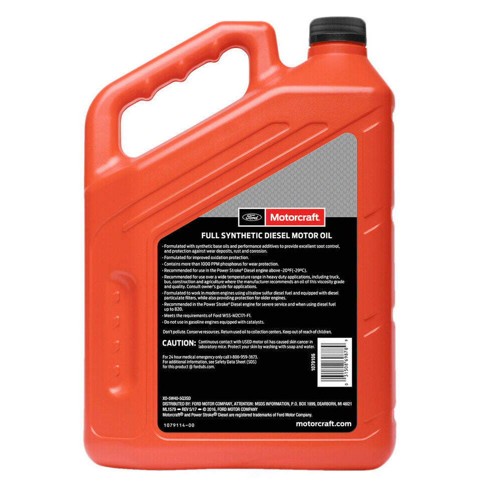 (662) XO5W405Q3SD Motorcraft Super Duty SAE 5W-40 Full Synthetic Diesel Motor Oil (5 qt)