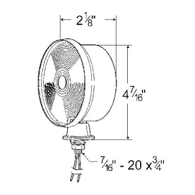 (440) 50352 Grote Stop Tail Turn Light (Steel, Single-Face, Double Contact)