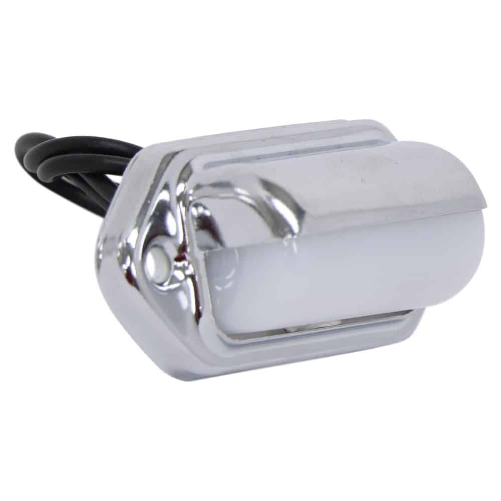 DLT LPL31CS Optronics LED Mini License Plate Light 24V (2" Oblong, Chrome, Surface)