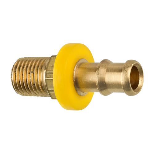 BL PHF-14B AGS Brass Push-On Hose Fitting, 3/8" Hose (Male 1/4-18 NPT)