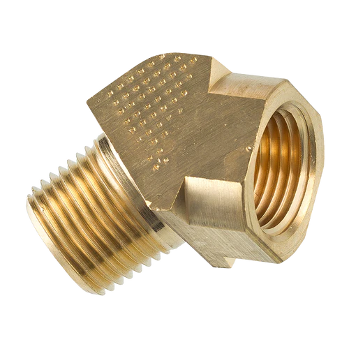 BL PTF-71B AGS Brass 45 Degree Street Elbow (Male 3/8-18 NPT, Female 3/8-18 NPT)