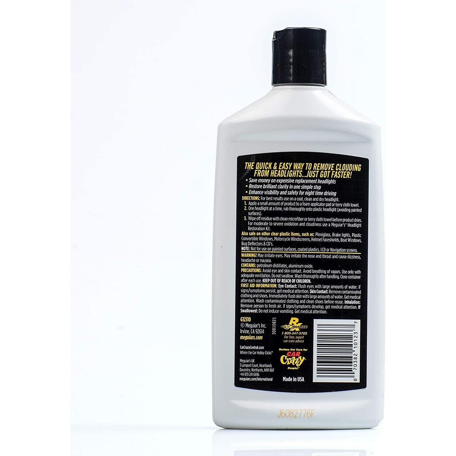 MEG G12310 Meguiar's PlastX Clear Plastic Cleaner & Polish (10 oz)