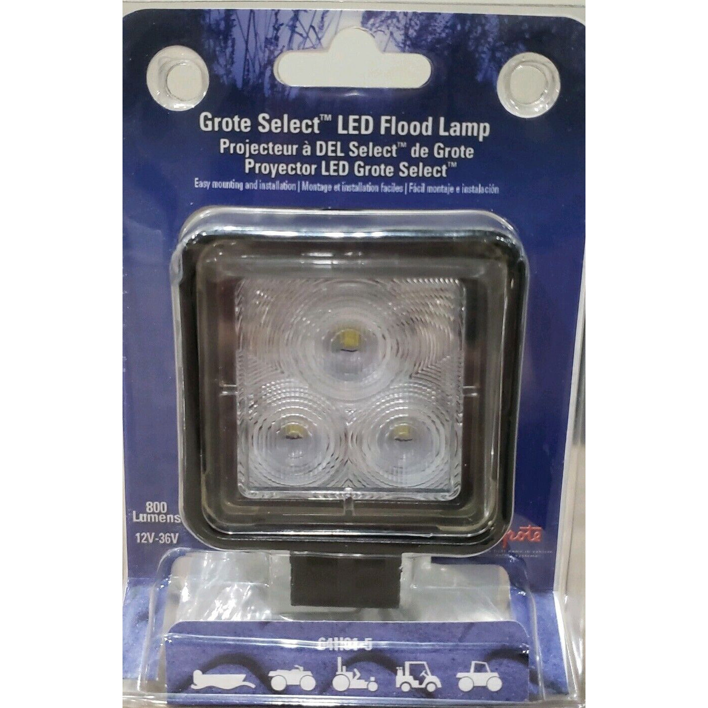 LTG 64H01-5 Grote LED Square Mini Work Lamp (Flood, 12V-36V)