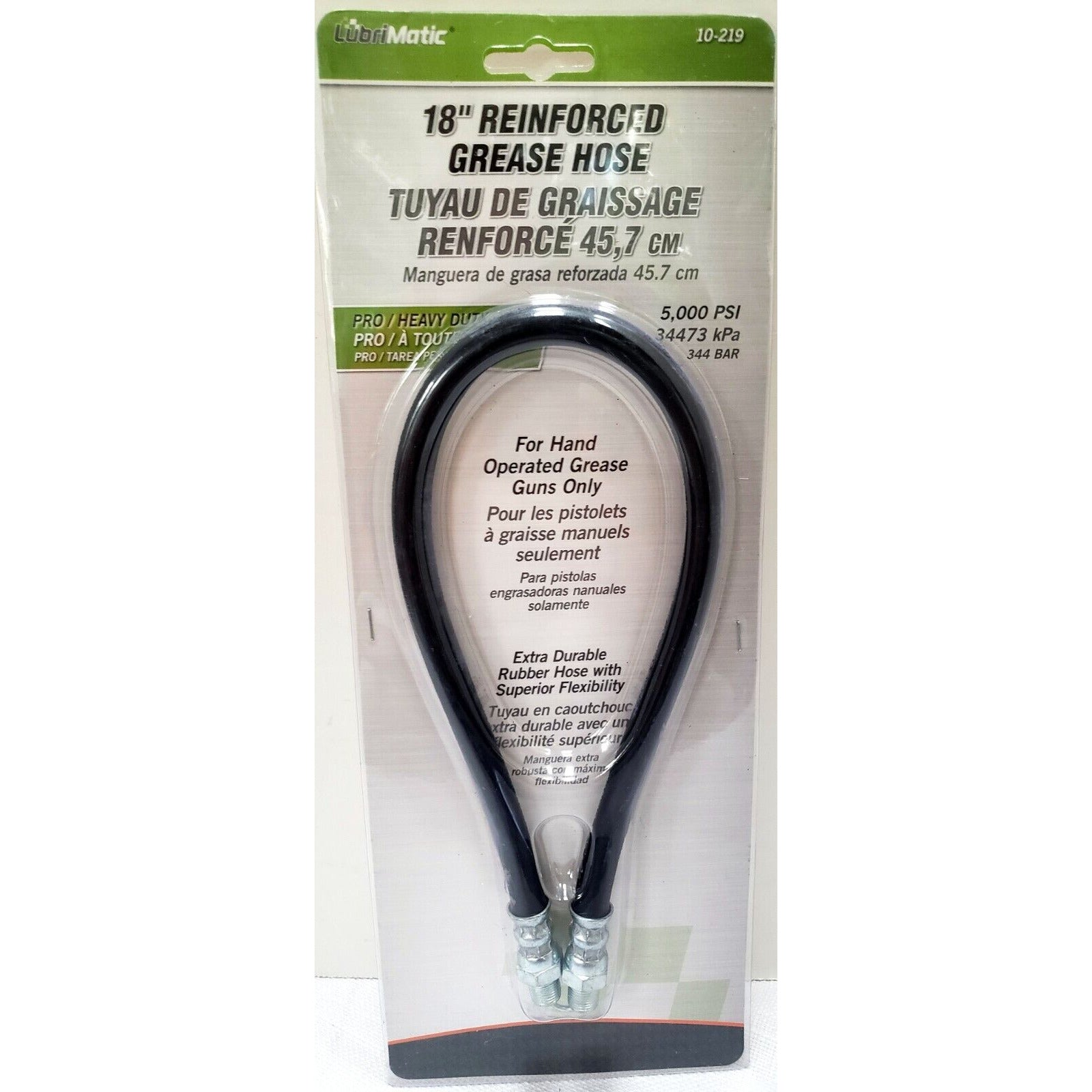 CPM 10-219 LubriMatic Manual Grease Gun Flex Hose Extension (18", 1/8 MNPT)