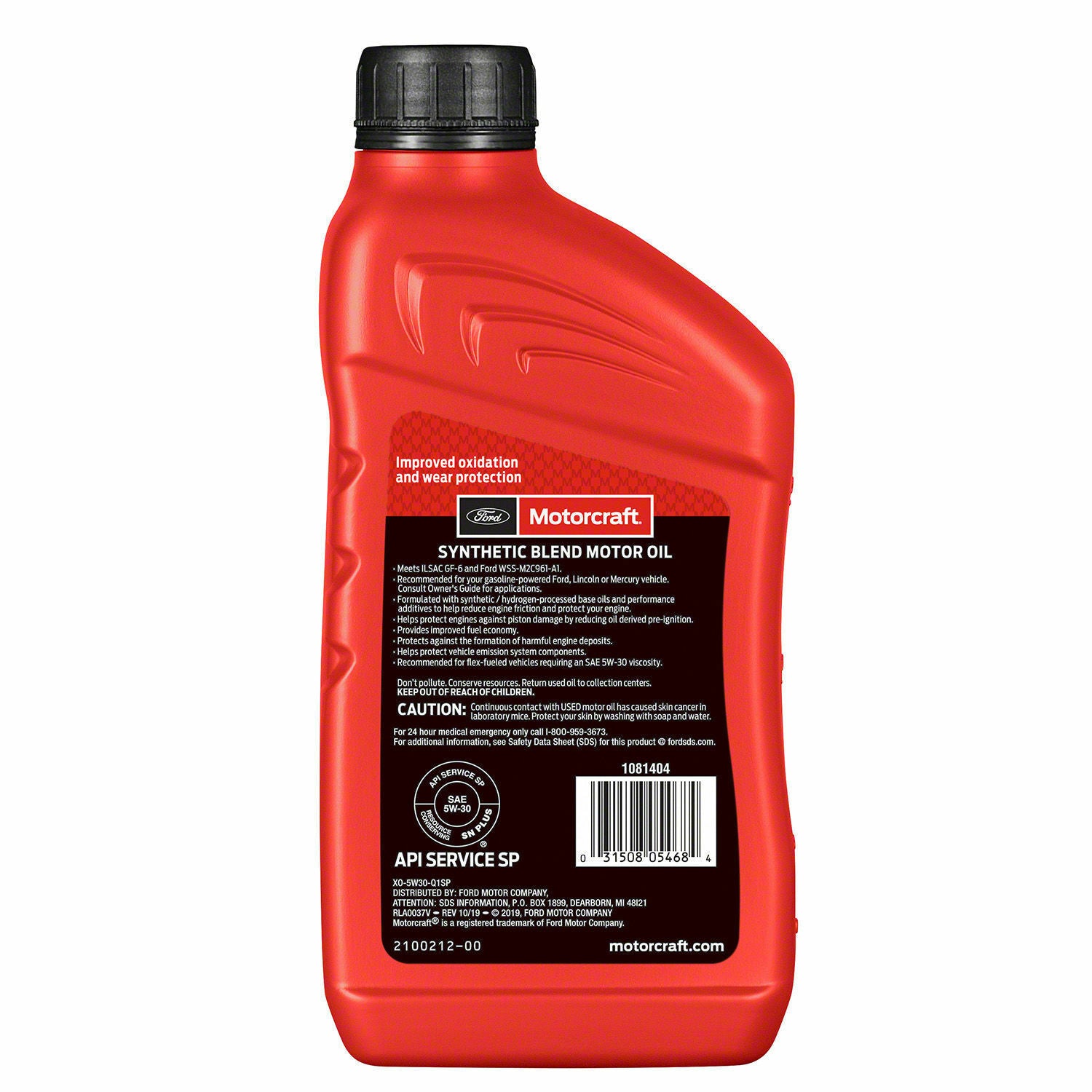 MCO XO-5W30-Q1SP Motorcraft SAE 5W-30 Synthetic Blend Motor Oil (1 qt)