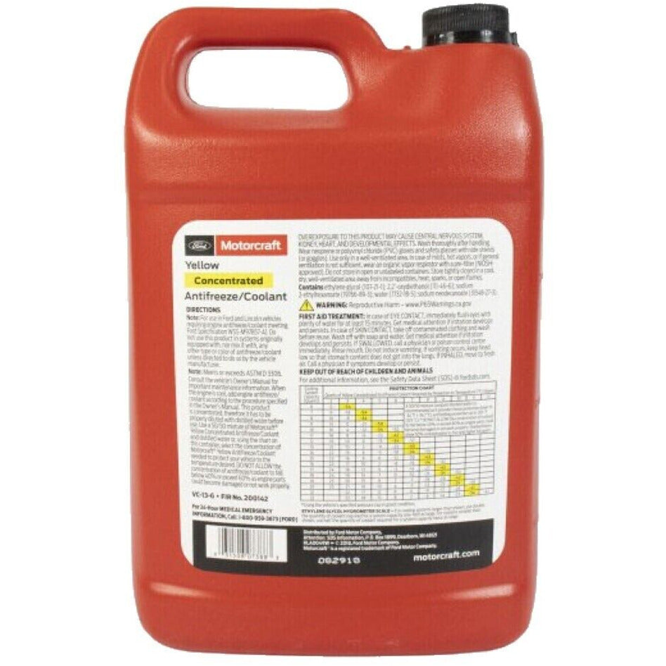XFM VC13G Motorcraft Antifreeze/Coolant Concentrated (Yellow, 1 Gal)