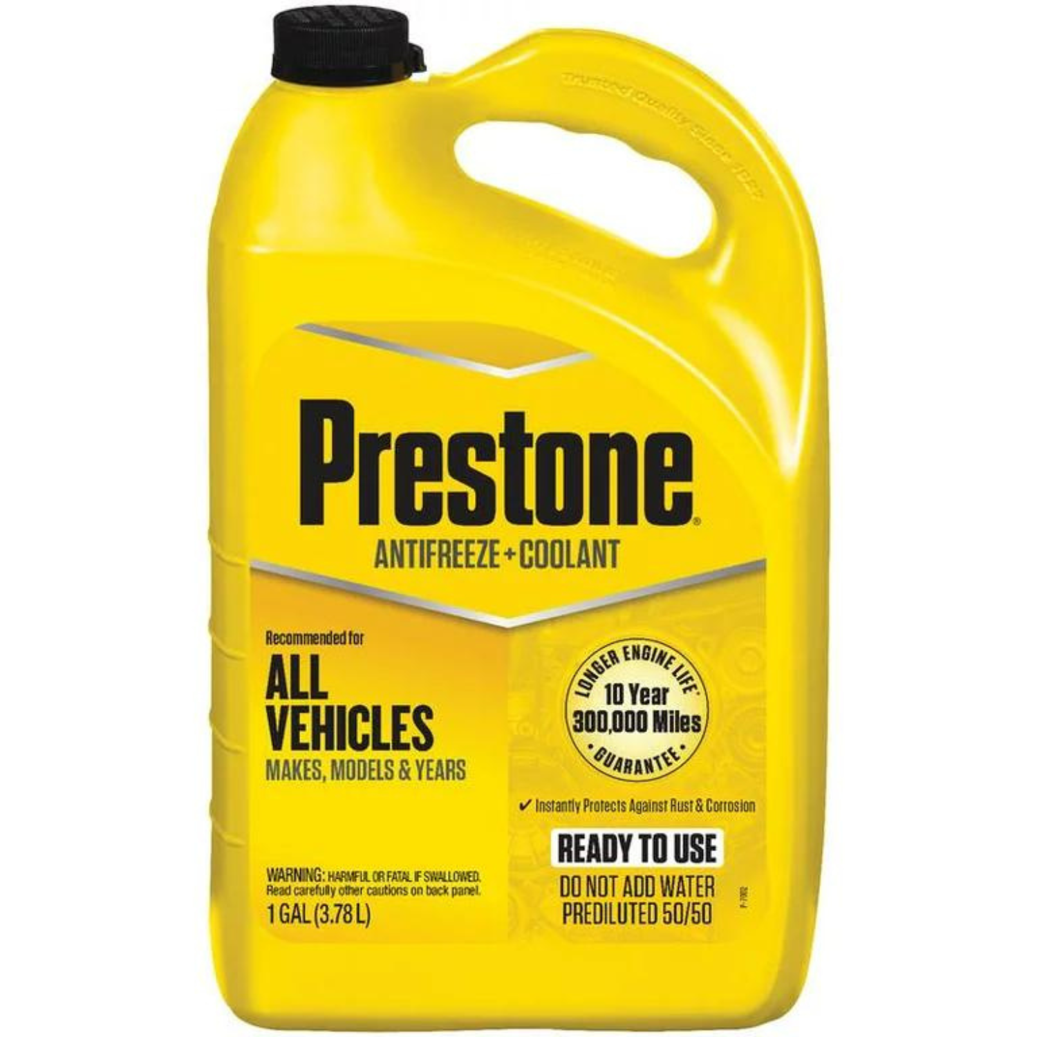 (870) AF2100 Prestone Universal Antifreeze/Coolant Prediluted 50/50 (Yellow, 1 Gal)
