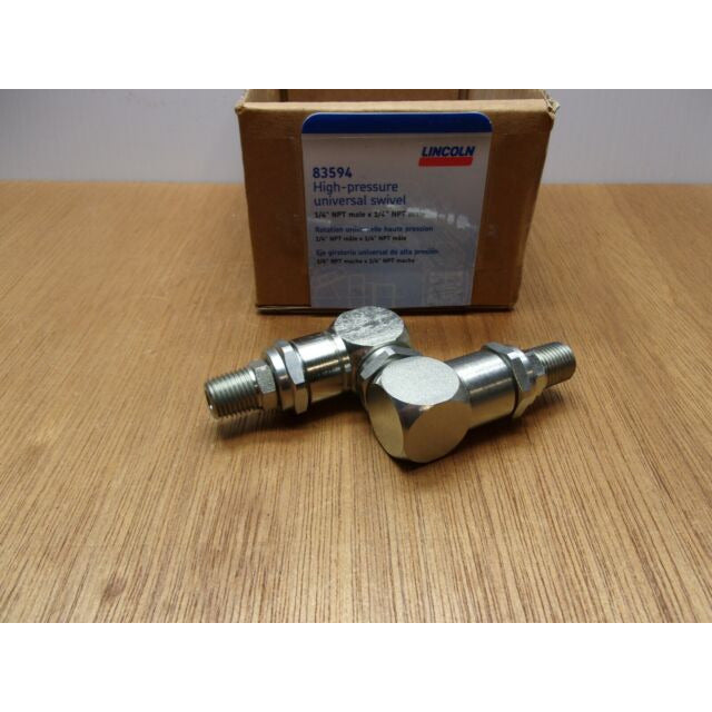 ET LIN83594 Lincoln High Pressure Universal Swivel (1/4" MNPT x 1/4" MNPT)