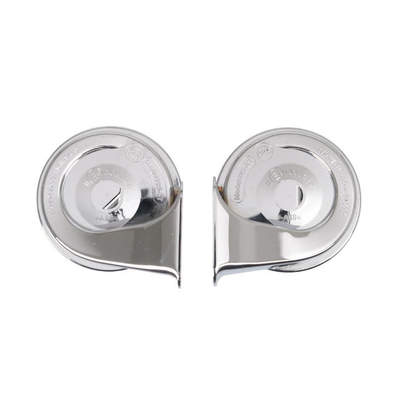 WLO 225-2T Wolo Loud & Chrome Trumpet Horns (12V, 115 db)