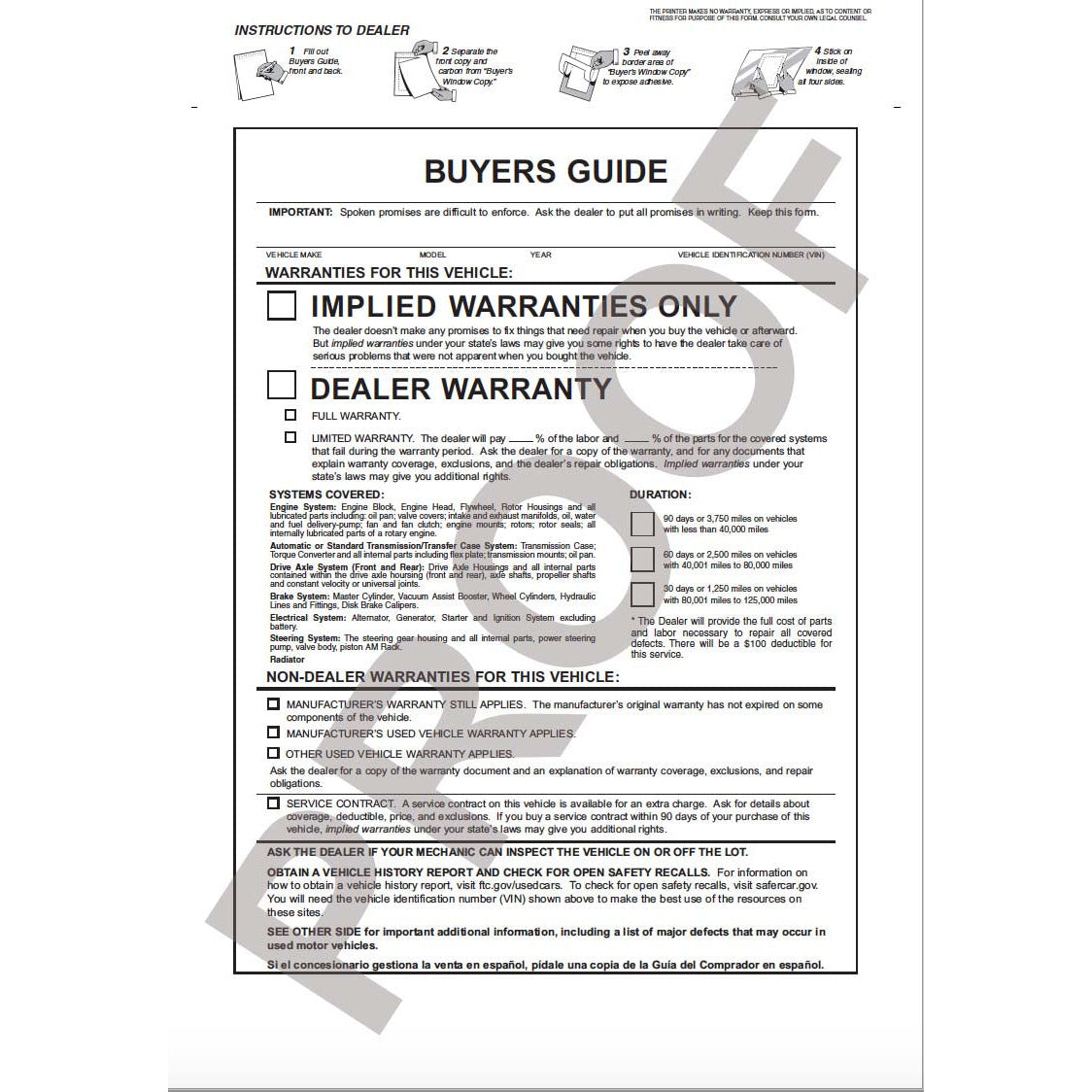 XCP DL-BG-100 CAR Products Seal 4 Buyers Guide (100 pk)