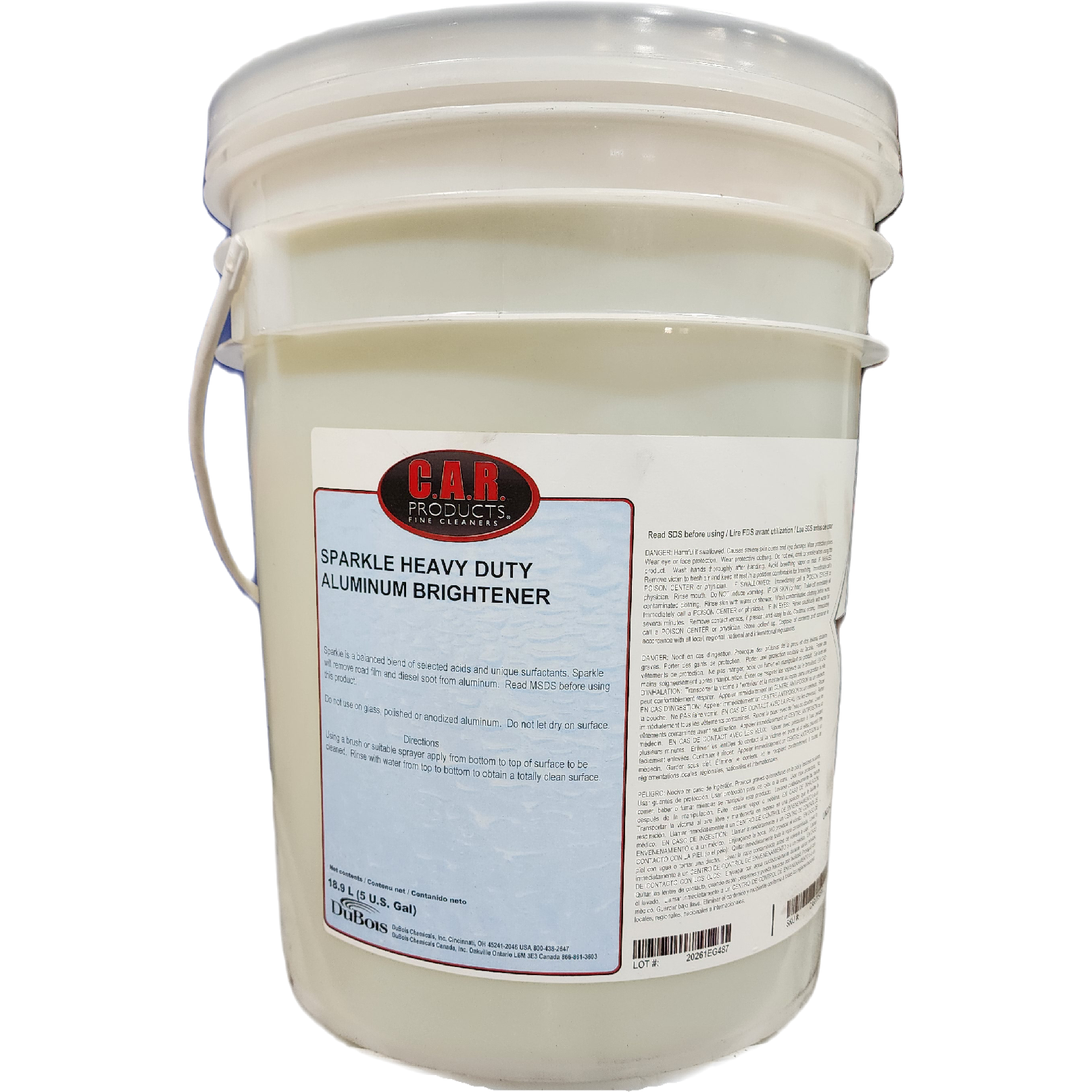 XCP CAR-77505 CAR Products Sparkle Heavy Duty Aluminum Brightener Acid (5 gal)