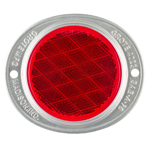 LTG 40232 Grote Aluminum Two-Hole Mounting Reflector (3" Round, Red)