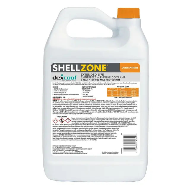 (870) 9404 ShellZone Dex-Cool Dexcool Antifreeze/Coolant Concentrated (Orange, 1 Gal)