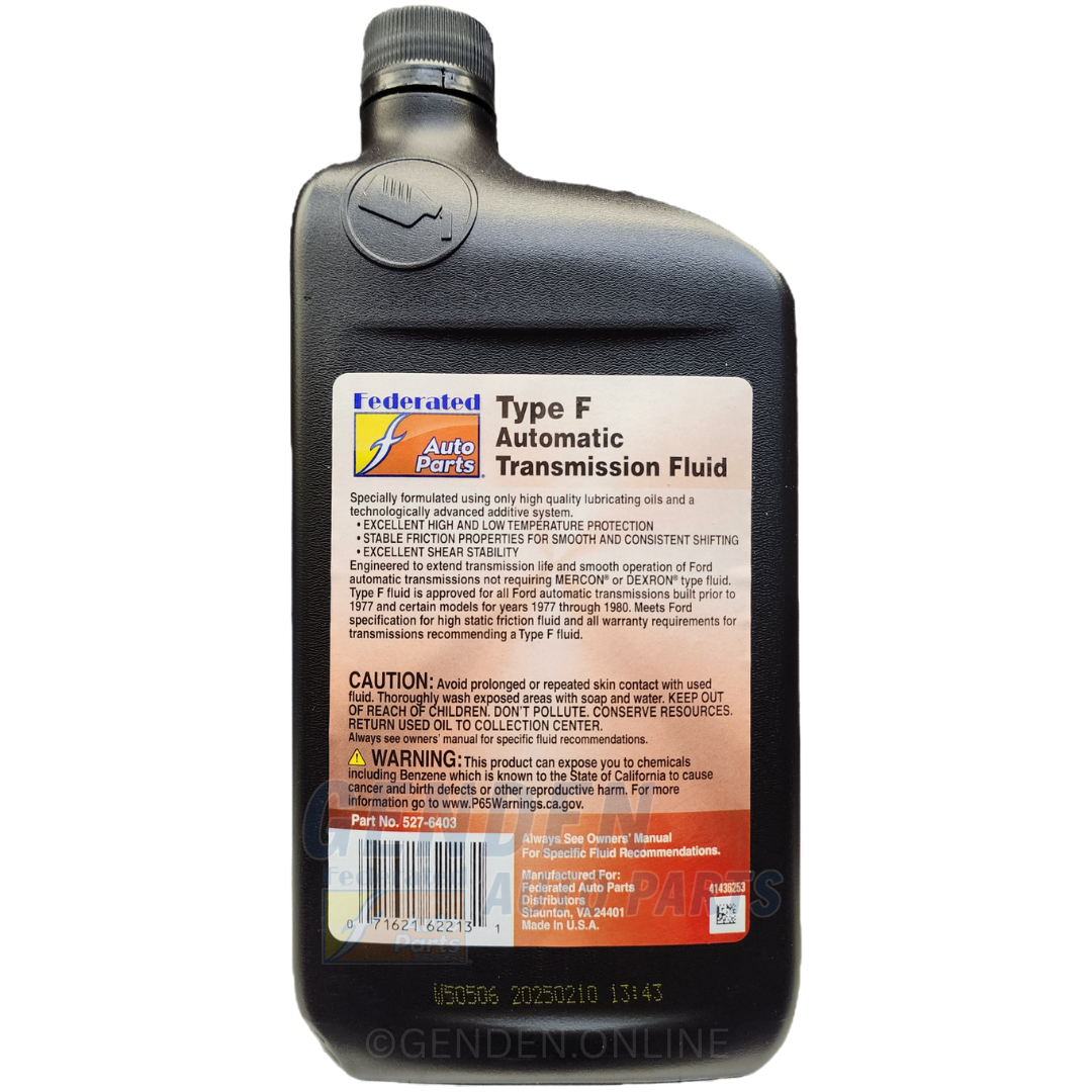 (130) 5276403 | TYPE F AUTOMATIC TRANSMISSION FLUID : 1QT