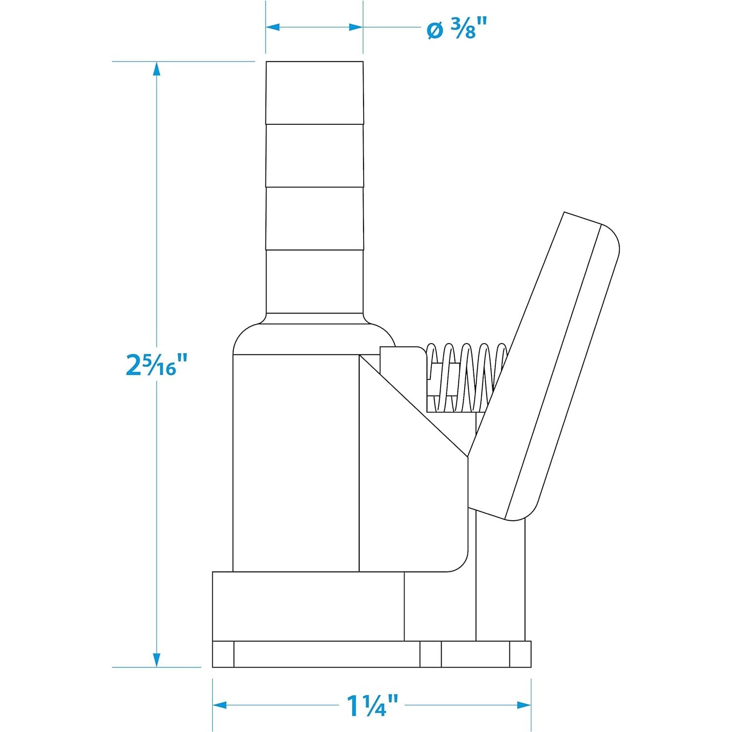 VLM 20671 Valmar Fuel Tank Connector (Yamaha/Mercury/Mariner, 3/8")