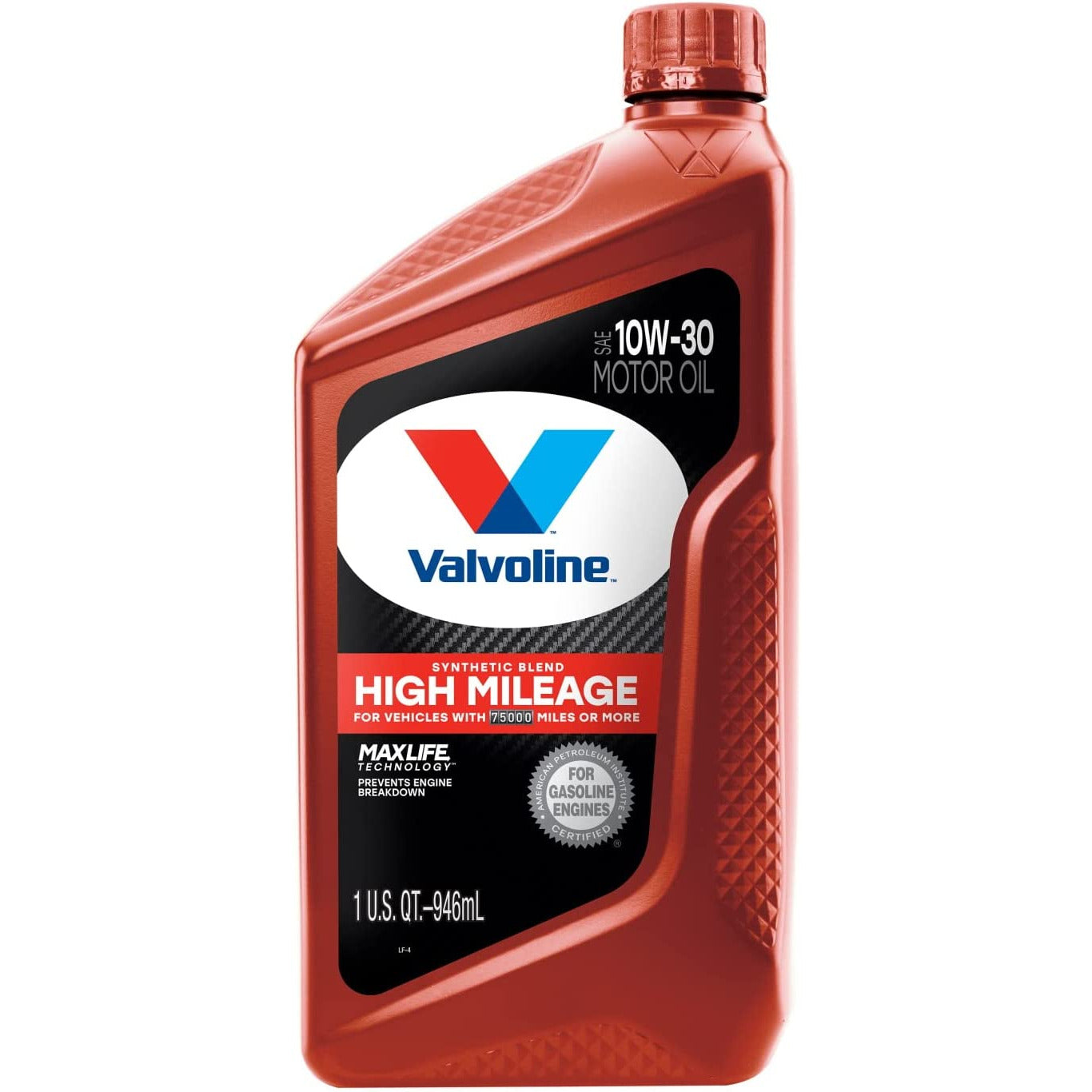 VAL VV149 | High Mileage MaxLife Technology Synthetic Blend 10W-30 Motor Oil  : 1 QT