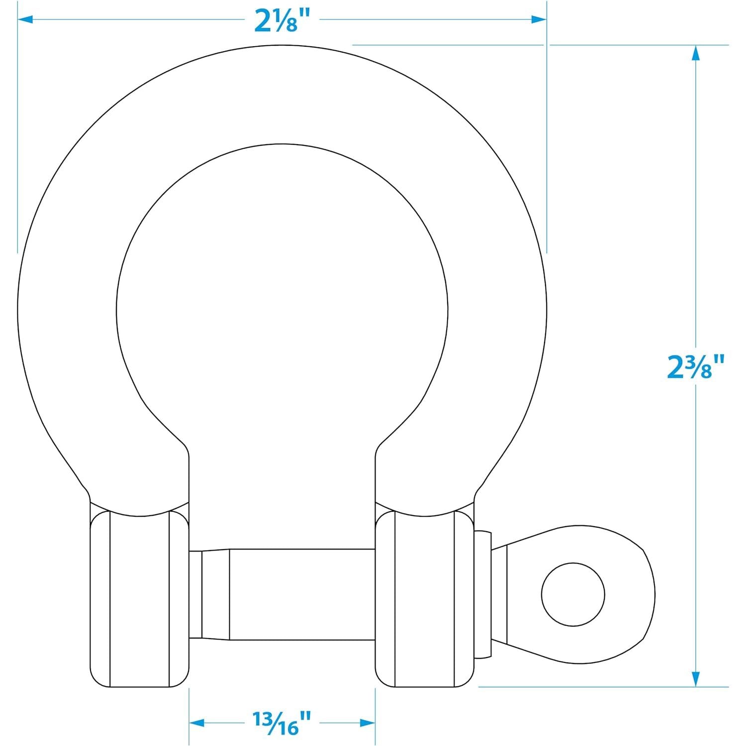 VLM 43181 Valmar Stainless Steel Anchor Shackle (3/8")