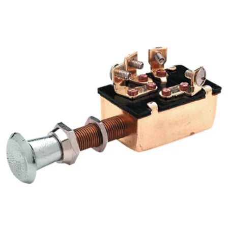 VLM 50-11921 Valmar Heavy Duty Push-Pull 2 Circuit Switch (12V, 15A, 4 Screw, 3 Position)
