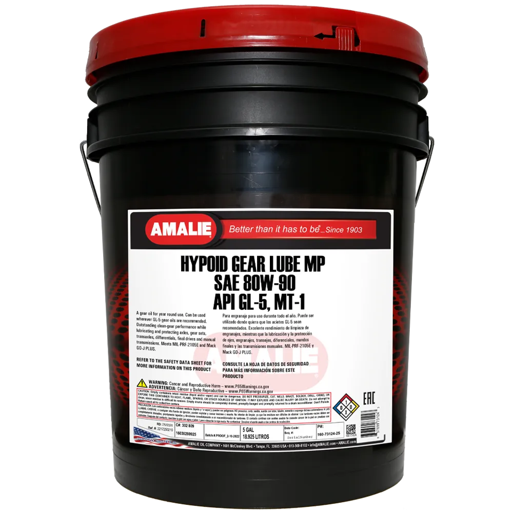 (130) 1607312425 Amalie 80W-90 Gear Oil (5 Gal)