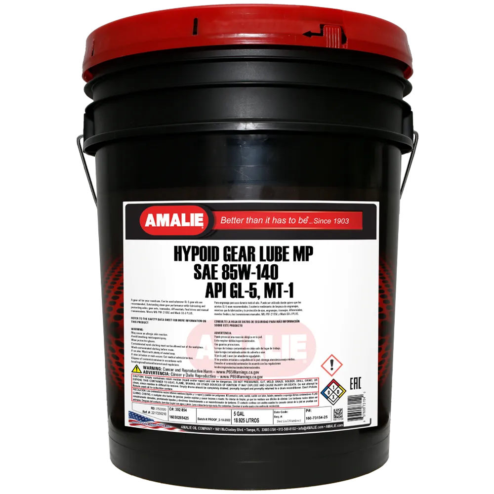 (130) 1607315425 Amalie 85W-140 Hypoid Gear Oil (5 Gal)