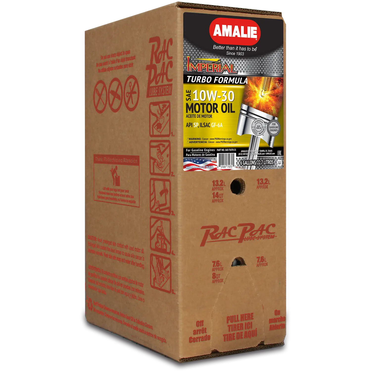 (130) 1607107021 Amalie Imperial 10w-30 Semi-Synthetic Oil (6 Gal)
