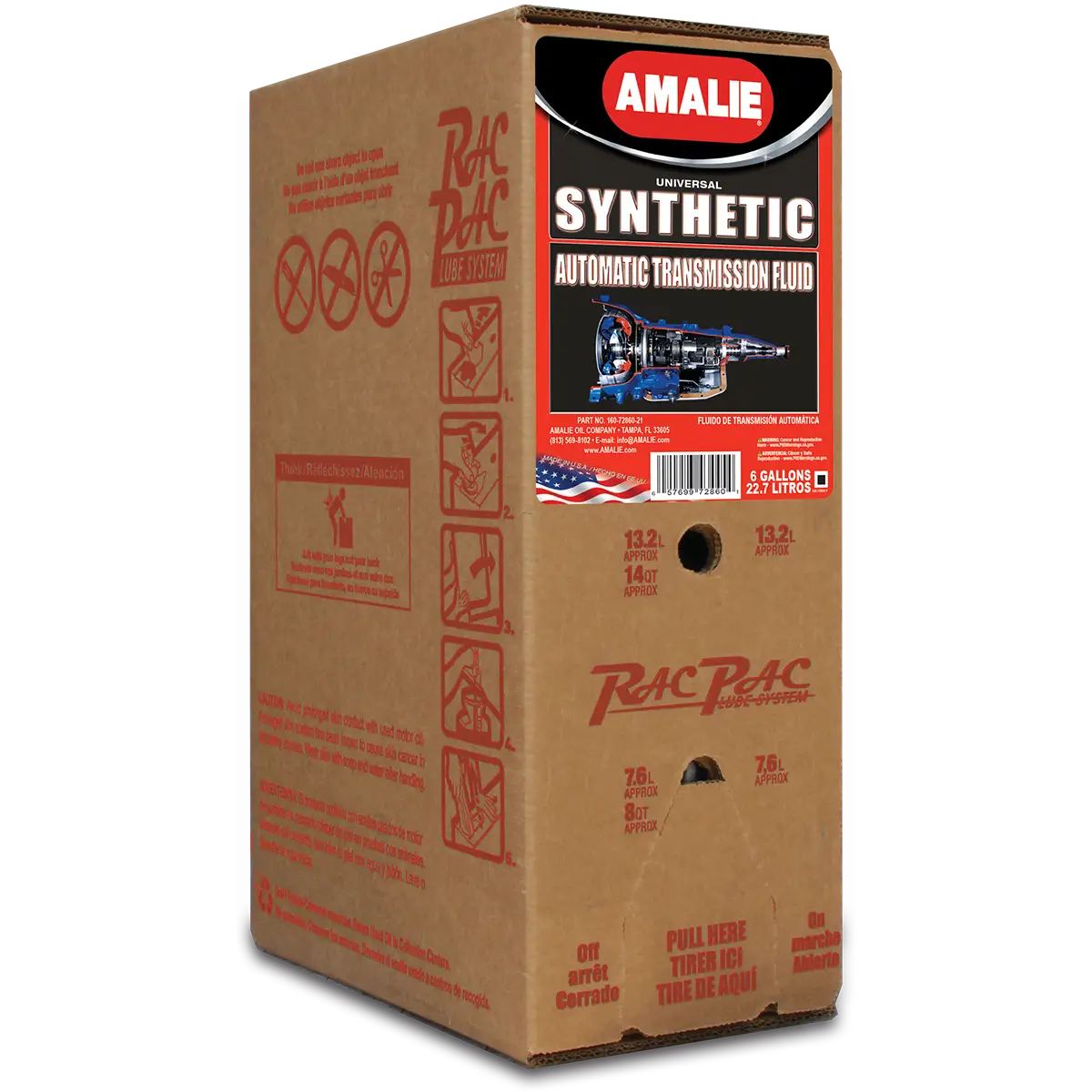 (130) 1607286021 Amalie Universal Synthetic Automatic Transmission Fluid (6 Gal)