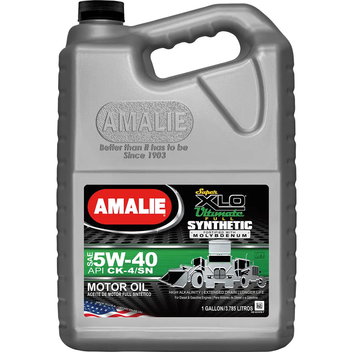 (130) 16060197 AMALIE 5W-40 XLO Heavy Duty Full Synthetic Diesel Engine Oil, 1 gallon