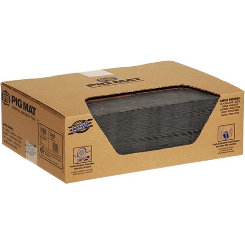 (708) 25100 New Pig Universal Lightweight Absorbent Pig Mat Dispenser Box (15" W x 20" L) (100 pk)