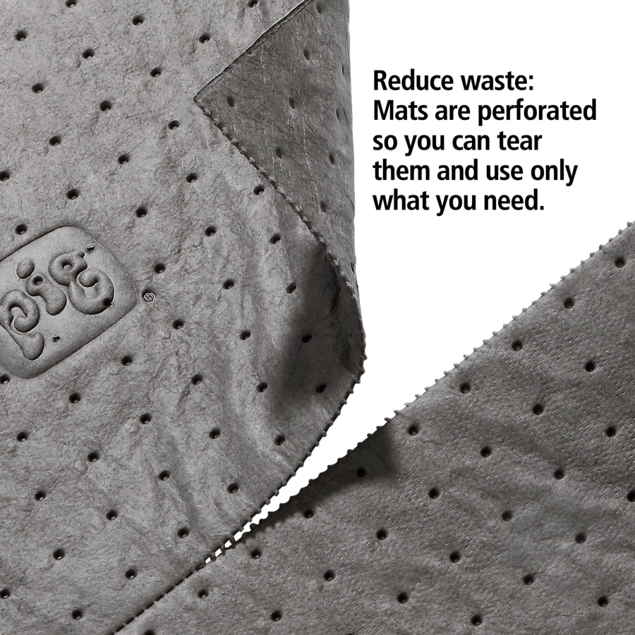 (708) 25300 New Pig Universal Mediumweight Absorbent Pig Mat Dispenser Box (15" W x 20" L) (100 pk) (200 pk)