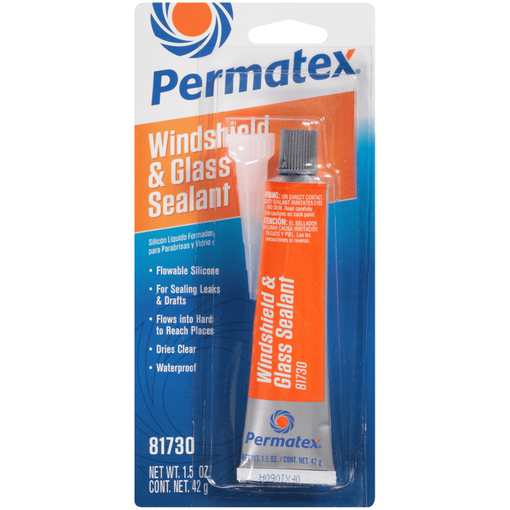 (735) 81730 Permatex Flowable Silicone Windshield & Glass Sealer, 1.5 oz